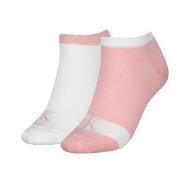 Calvin Klein Strømper 2P Glossy Sneaker Socks Hvit/Rosa Str 39/42 Dame