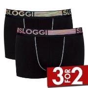 Sloggi 2P Men GO ABC Natural Hipster Briefs Svart bomull Large Herre