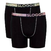 Sloggi 2P Men Go ABC Natural Shorts Svart økologisk bomull Medium Herr...