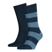 Tommy Hilfiger Strømper 2P Men Rugby Sock Jeansblå Str 43/46 Herre