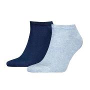 Tommy Hilfiger Strømper 2P Men Sneaker Sock Blå/Lysblå Str 39/42 Herre