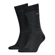 Tommy Hilfiger Strømper 2P Men Sock Stripe Svart Str 43/46 Herre