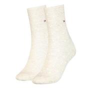 Tommy Hilfiger Strømper 2P Women Dot Sock Vanilje Str 39/42 Dame