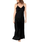 Damella Long Silk Nightdress Nougat silke Small Dame