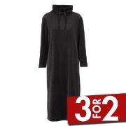 Damella Velour Cosy Dress Svart XX-Large Dame
