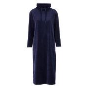 Damella Velour Cosy Dress Marine Medium Dame