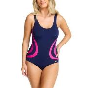 Damella Gloria Basic Chlorine Resistant Swimsuit Blå/Rosa polyester 46...