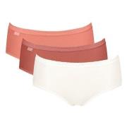 Sloggi Truser 3P Basic Plus Midi Colored Lakserosa bomull 50 Dame