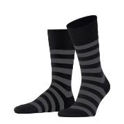 Falke Strømper Sensitive Mappd Line Socks Svart/Grå bomull Str 39/42 H...