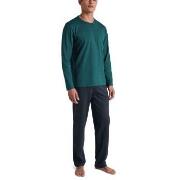 Calida Relax Essentials Pyjama Mørkgrørnn  bomull Large Herre