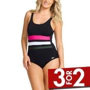 Damella Annabella Chlorine Resistent Swimsuit Svart/Rosa polyester 48 ...