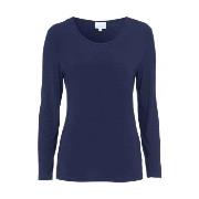 Damella Bamboo Long Sleeve Top Marine Bambus XX-Large Dame