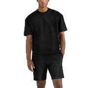 Bread and Boxers Lounge Tee Svart økologisk bomull Small Herre