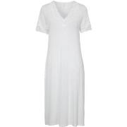 Damella Bamboo Plain Lace Short Sleeve Nightdress Elfenben Bambus Medi...