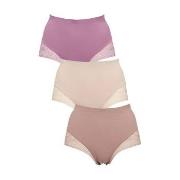 Missya Truser 3P Seamless Lace Maxi Rosa/Beige X-Large Dame