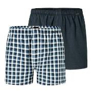 Schiesser 2P Boxershorts multipack Lysblå Rutete bomull X-Large Herre