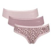 Sloggi Truser 3P GO Crush Hipster Briefs Sand/rosa bomull X-Large Dame