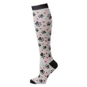 Trofe Printed Support Socks Strømper Grå/Rød Str 35/38 Dame