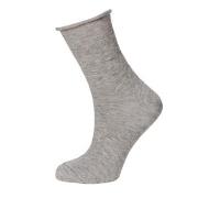 Trofe Cotton Solid Sock Strømper Grå Strl 37/41 Dame