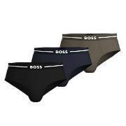 BOSS 6P Bold Design Hip Brief Svart/Grønn bomull Medium Herre
