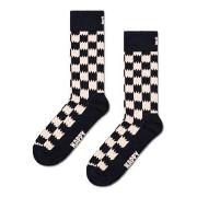Happy socks Strømper Dizzy Check Sock Svart mønstret bomull Str 41/46