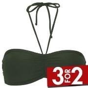 Damella Olivia Padded Bikini Bra Mørkgrørnn  46 Dame