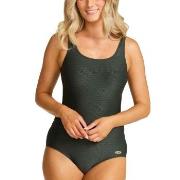 Damella Alice Textured Swimsuit Mørkgrørnn  nylon 36 Dame