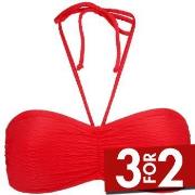 Damella Olivia Textured Padded Bikini Bra Rød nylon 38 Dame