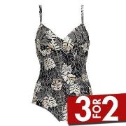 Damella Tara Swimsuit Pattern Svart Mønster 44 Dame