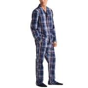 Gant Check Pajama Set Shirt And Pants Blå bomull X-Large Herre