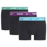 Nike 3P Everyday Essentials Cotton Stretch Trunk D1 Svart m Lilla bomu...