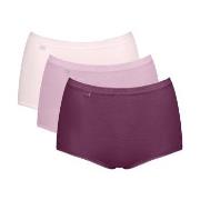 Sloggi Truser 3P Basic Plus Maxi Colored Lysrosa bomull 48 Dame