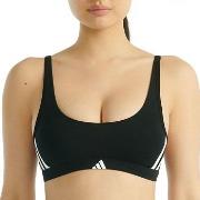 adidas BH Sport Active Essentials 3 Stripes Bralette Svart bomull Medi...