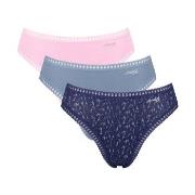 Sloggi Truser 3P GO Crush High Leg Briefs Rosa/Blå bomull XX-Large Dam...