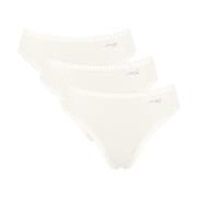 Sloggi Truser 3P GO Crush High Leg Briefs Elfenben bomull X-Small Dame