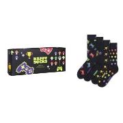 Happy socks Strømper 4P Gamer Socks Gift Box Svart mønstret Str 36/40