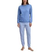 Calida Lovely Nights Pyjama With Cuff Lysblå bomull Large Dame