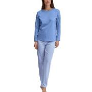 Calida Lovely Nights Pyjamas Lysblå bomull Medium Dame