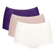 Sloggi Truser 3P Basic Plus Maxi Colored Rosa/Lilla bomull 58 Dame