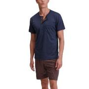 Calida Relax Choice Cotton Short Pyjamas Mørkblå bomull X-Large Herre