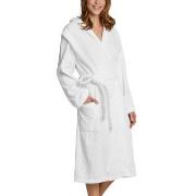 Schiesser Essentials Bathrobe With Hood Hvit bomull Large Dame