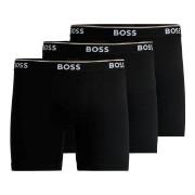 BOSS 3P Power Boxer Brief Long Svart bomull Large Herre