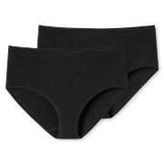 Schiesser Truser 2P 95-5 Organic Cotton Midi Briefs Svart bomull Small...