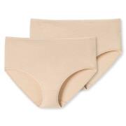 Schiesser Truser 2P 95-5 Organic Cotton Midi Briefs Beige bomull Large...