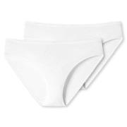 Schiesser Truser 2P 95-5 Organic Tai Hvit bomull 3XL Dame