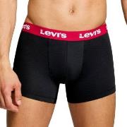 Levis 2P Repeat Logo Boxer Brief Svart/Hvit bomull Large Herre