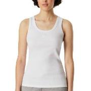 Schiesser Rib Tank Top Hvit bomull Large Dame
