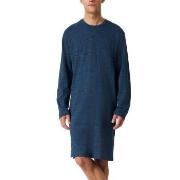 Schiesser Comfort Essential Longsleeve Sleepshirt Marine bomull Large ...