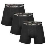 Salming 3P Cotton Boxers With Logo Svart bomull XX-Large Herre