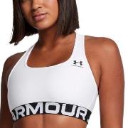 Under Armour BH Mid Branded Sport Bra Hvit polyester Small Dame